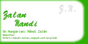 zalan mandi business card