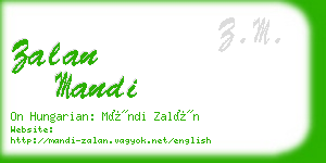 zalan mandi business card